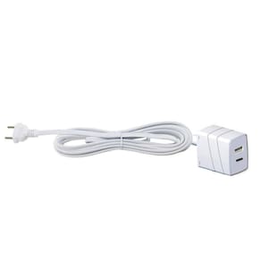 Extensão Cabo Prolongador Tomada Usb A+C 3A 1,5m - Forceline