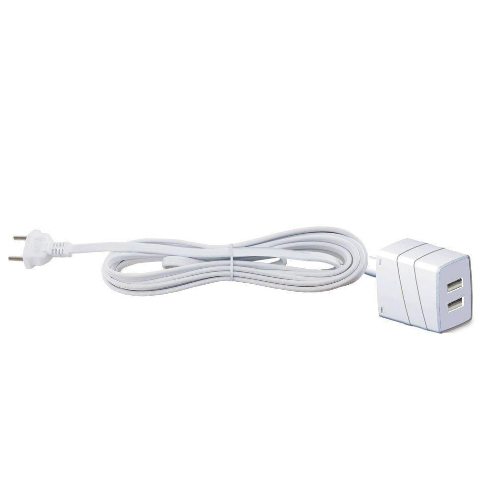 Extensão Cabo Prolongador Usb Duplo A 2,4A 1,5m - Force Line