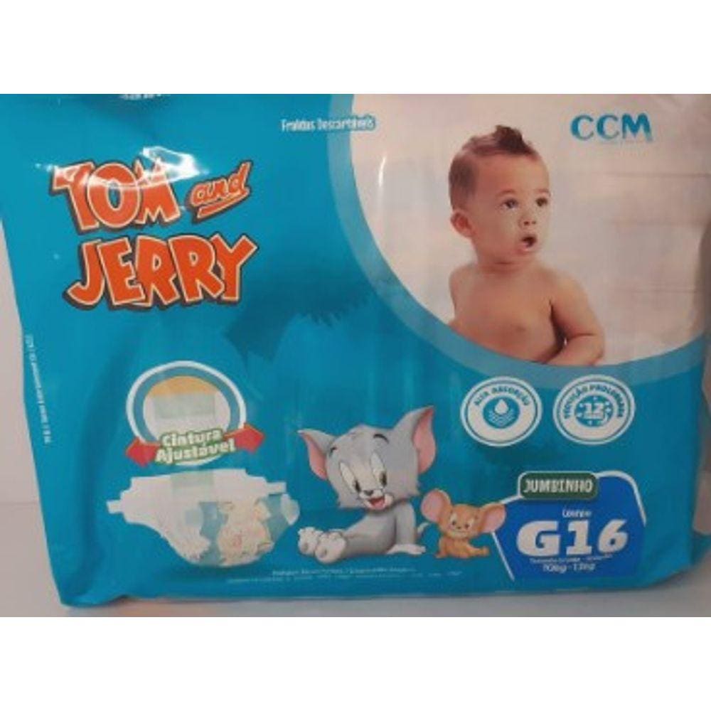 Fralda Inf Tom E Jerry Jumbinho G C/16