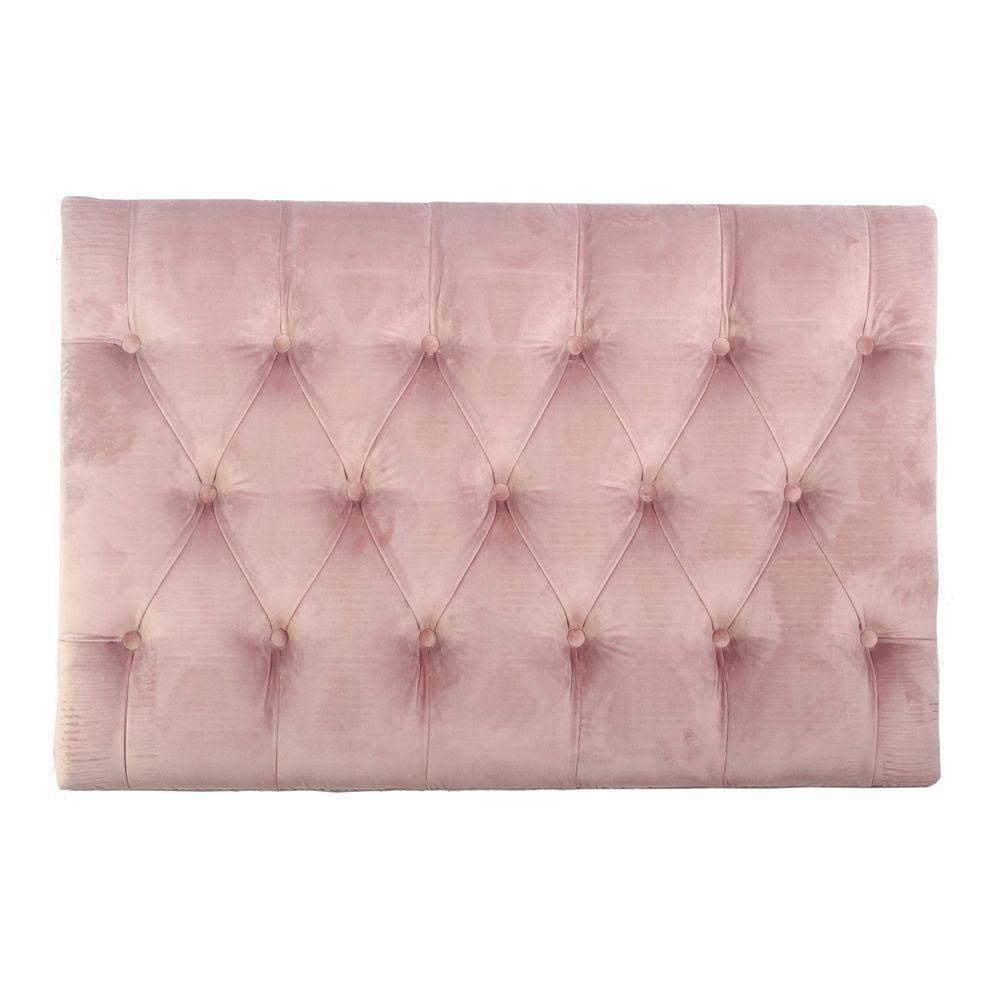 Cabeceira solteiro para cama box painel capitone veludo rosa