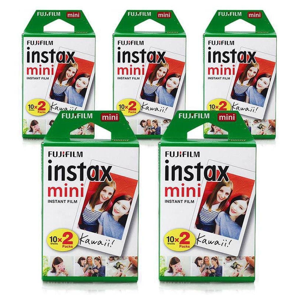 Filme Instax Mini Instantâneo Fujifilm - Kit 100 Fotos