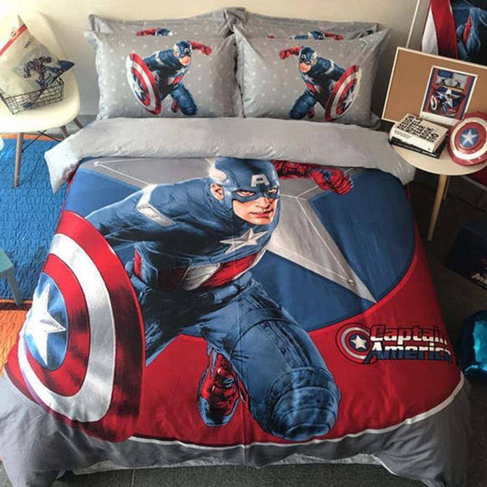 Jogo De Cama Infantil Homem Aranha 4 Peças Com Edredom Decor em