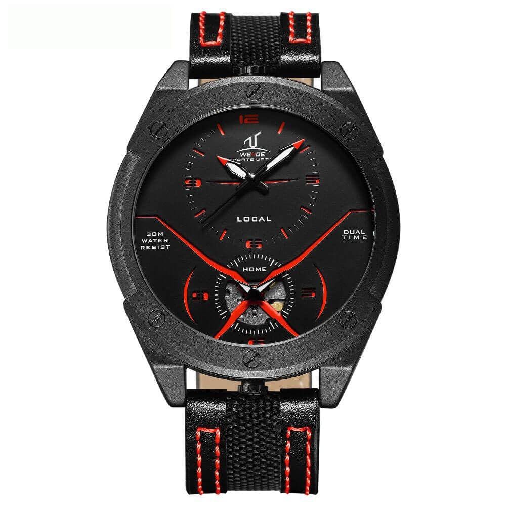 Relógio Masculino Weide Analógico UV-1703 - Preto e Vermelho