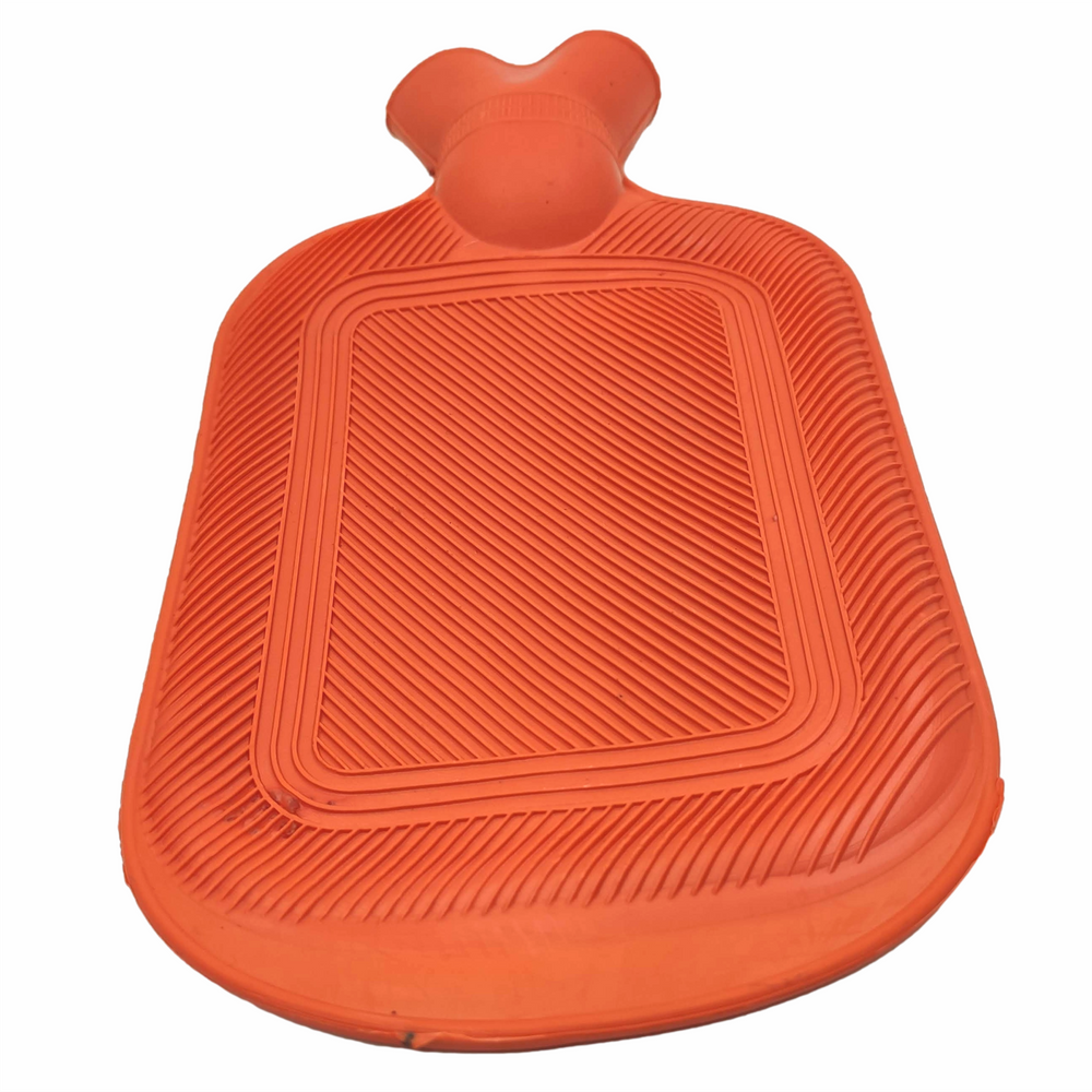 Bolsa Térmica Compressa Água Quente Gelada Borracha Bolsinha Pequena 550ml Laranja