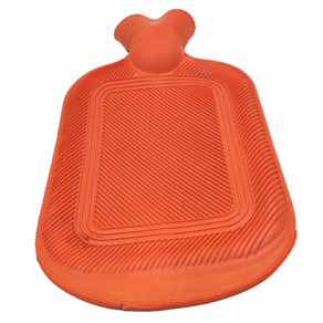 Bolsa Térmica Compressa Água Quente Gelada Borracha Bolsinha Pequena 550ml Laranja