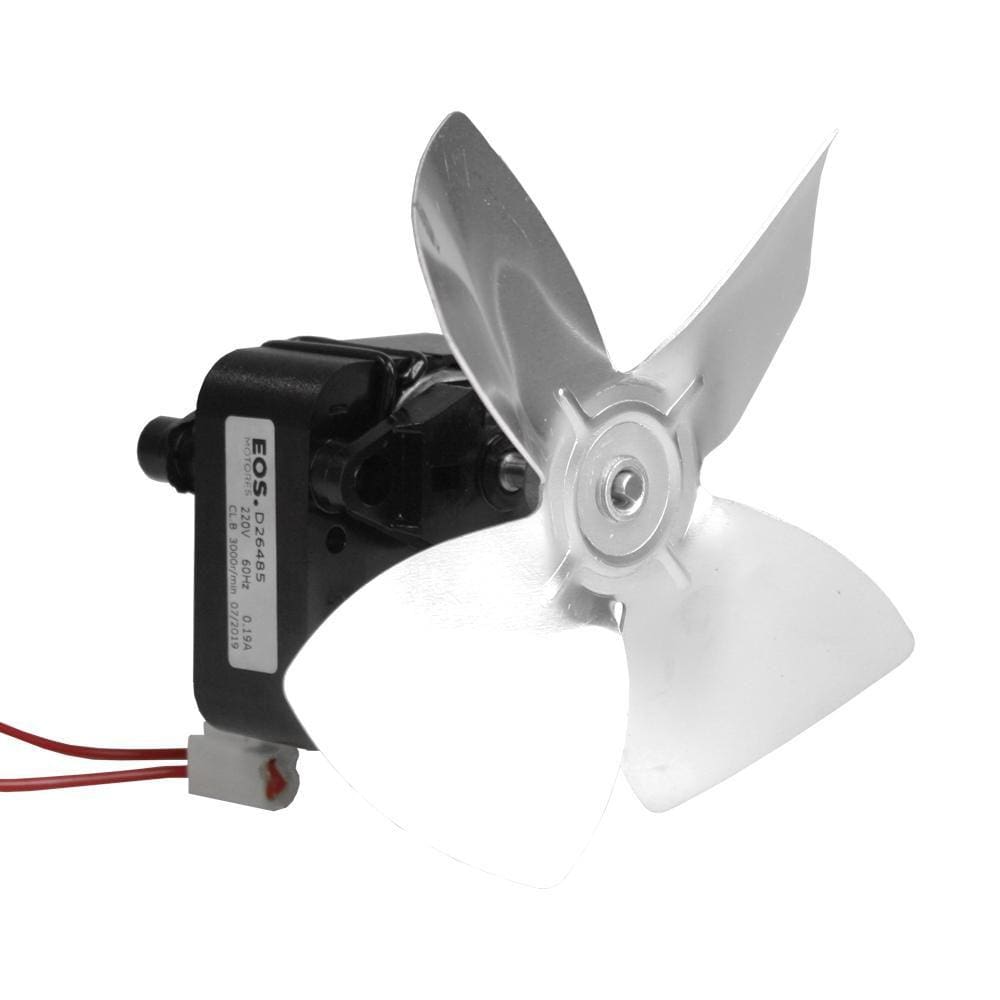 Micro Motor Ventil. Soprador 1/100 EOS para Geladeira Metalfrio c/ Hélice Alumínio Sem Suporte 220v