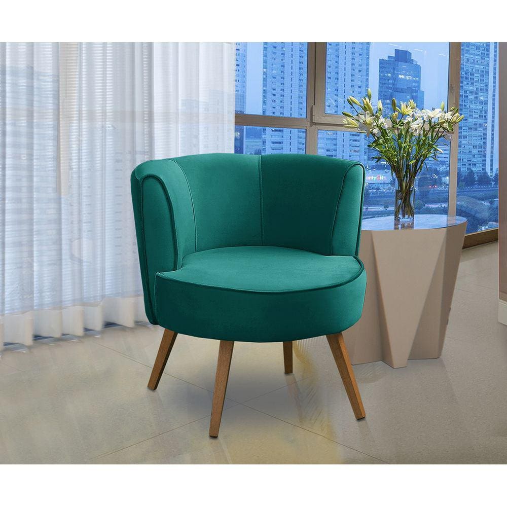Poltrona Para Sala Decorativa Isadora Suede Tiffany Madelina Decor