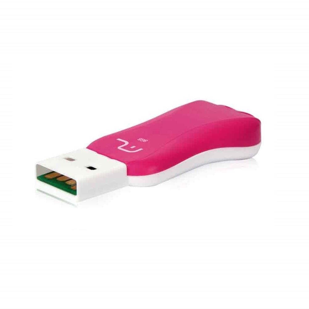 Pendrive 8gb Titan Rosa E Branco Multilaser 2.0 - Pd701