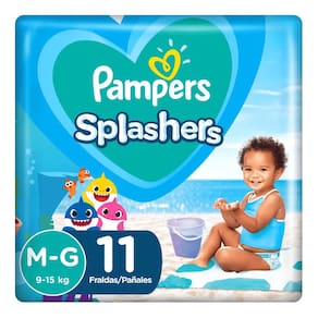 Fralda Descartável Pampers Splashers Piscina M/G 11 Unidades