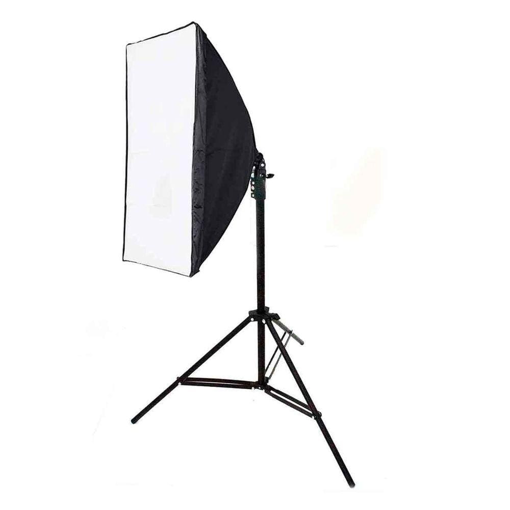 Kit Luz Contínua Softbox 50X70Cm + Tripé 2M E27 Estúdio