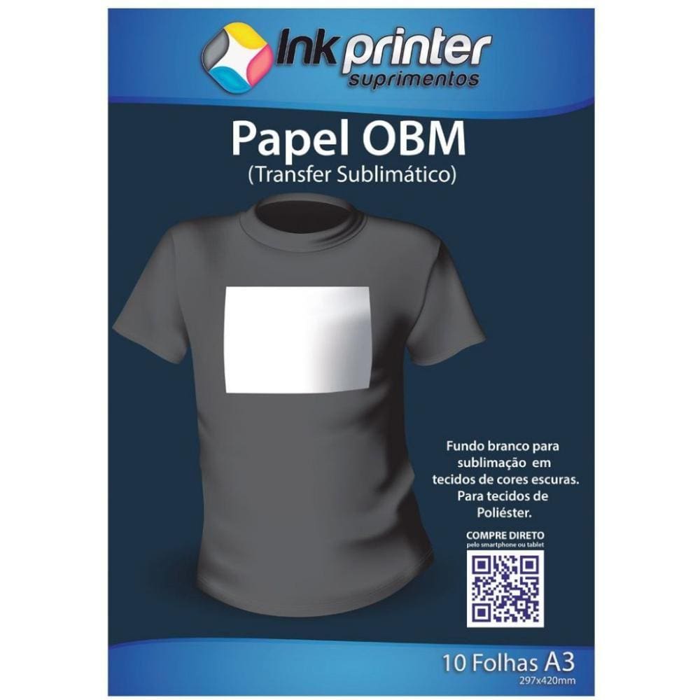 Papel OBM Termocolante para Sublimação A3 (10 folhas)