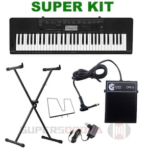 Kit Teclado Musical Casio Ctk3500 Midi/usb Aplicativo Chordana + Suporte X + Pedal Sustain + Fonte