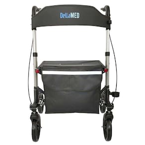 Andador de Alumínio Compacto 4 Rodas com Assento D14 Dellamed