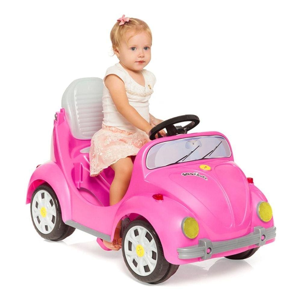 Carrinho Passeio Infantil Pedal Empurrador 1300 Fouks Rosa