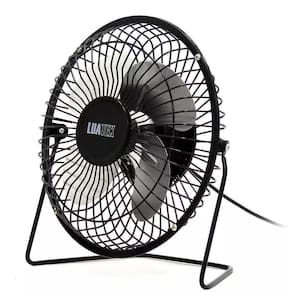 Ventilador De Mesa Mini 4¨ Com Suporte De Ferro Usb