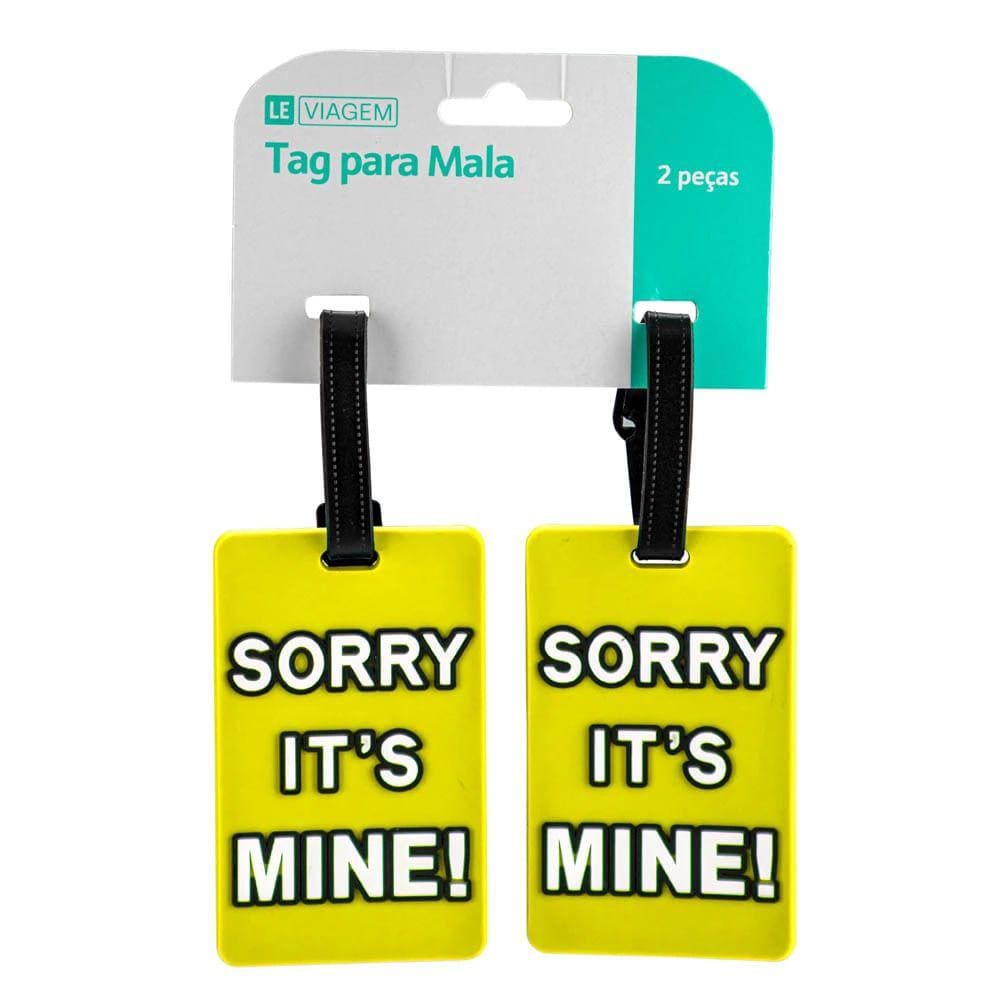 Tag Para Identificação de Malas Le com 2 Peças Amarelo