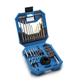 Jogo De Bits E Brocas EOS Titanium 56 Peças com Maleta