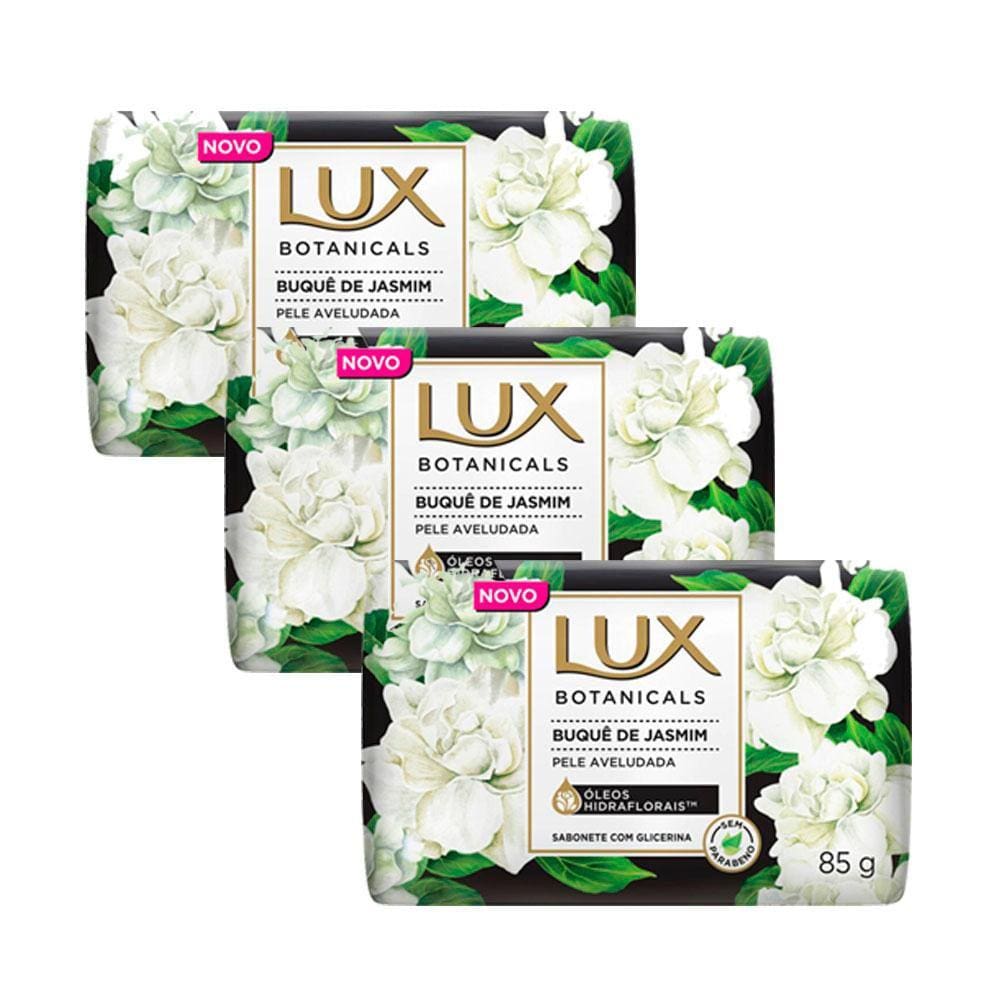 Kit 3 Sabonetes em Barra Lux Botanicals Buquê de Jasmim 85g