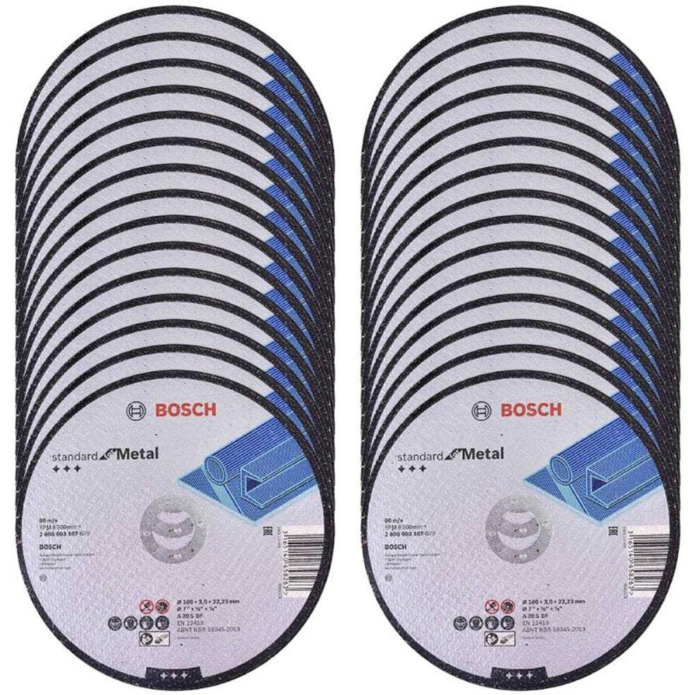 Disco de Corte 7 Pol 2 Telas Furo 7/8 Pol Standard Kit 30 Peças BOSCH
