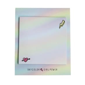 Bloco Adesivo Le Decorado Girl Power com 04 Blocos de 30 Folhas Cada 7,6x7,6cm