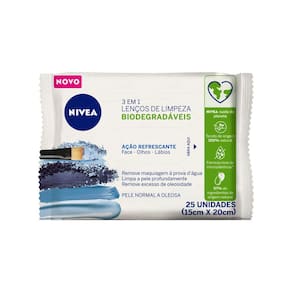 Lenços De Limpeza Demaquilantes Nivea 3 Em 1 Ação Refrescante