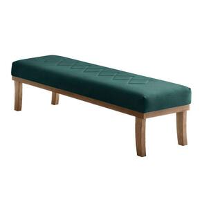 banco 2 lugares theo veludo verde e  140 cm