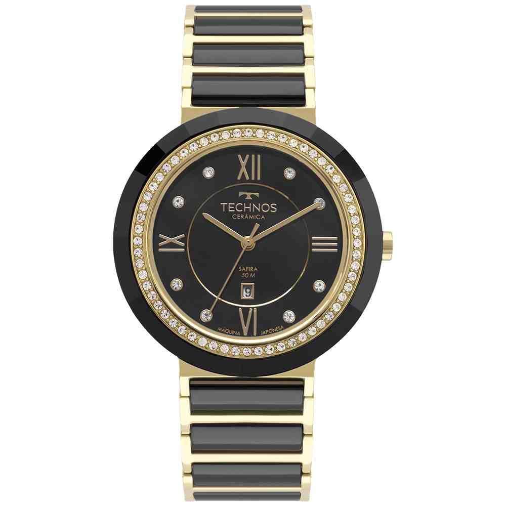 Relógio Technos Elegance Ceramic/Saphire Feminino Preto 2015CEJ/2P