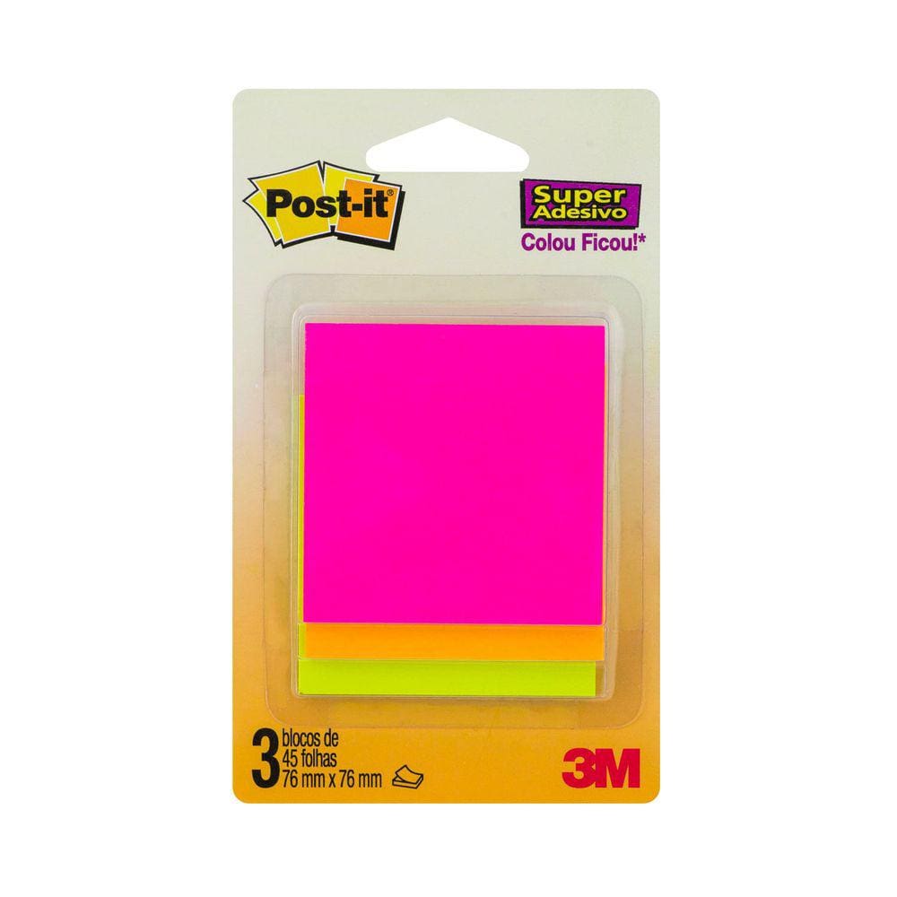 Bloco Adesivo Post It 3m Cascata 76x76mm 45 Folhas