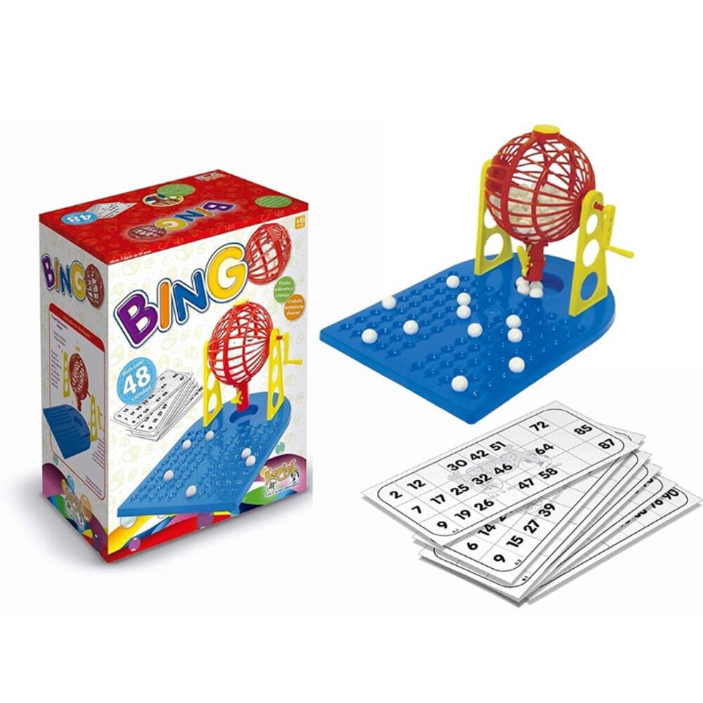 Jogo Bingo Com 48 Cartelas Infantil e Adulto Educativo NIG