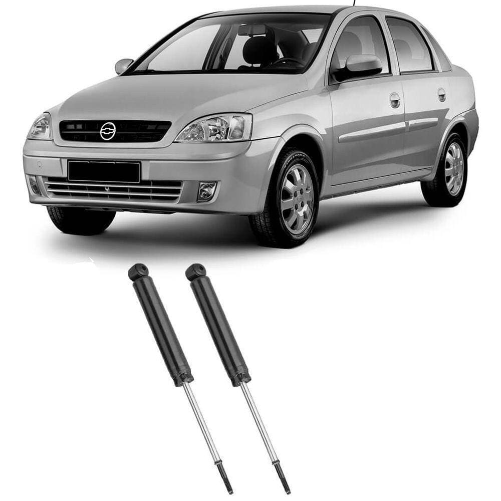 Par de Amortecedores Traseiro Corsa Sedan Premium 10 8V Flexpower de 2005 a 2007