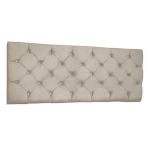 Cabeceira Painel Capitonê King 1,95m Jade Suede Bege