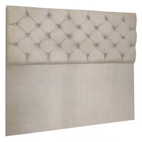 Cabeceira Capitonê Solteiro 0,90m Jade Suede Cor Bege
