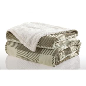 Cobertor Casal Dupla Face Com Sherpa Soft Aprile Ternille