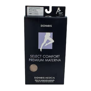Meia Calça Materna Sigvaris Select Comfort Premium 20-30 mmHg Ponteira Aberta G (Tamanho Grande) Normal (G2), Cor Bege