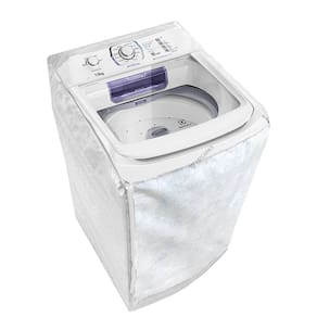 Capa Maquina de Lavar Electrolux 11kg 12kg 13kg 15kg 16kg 17kg Ziper Branca