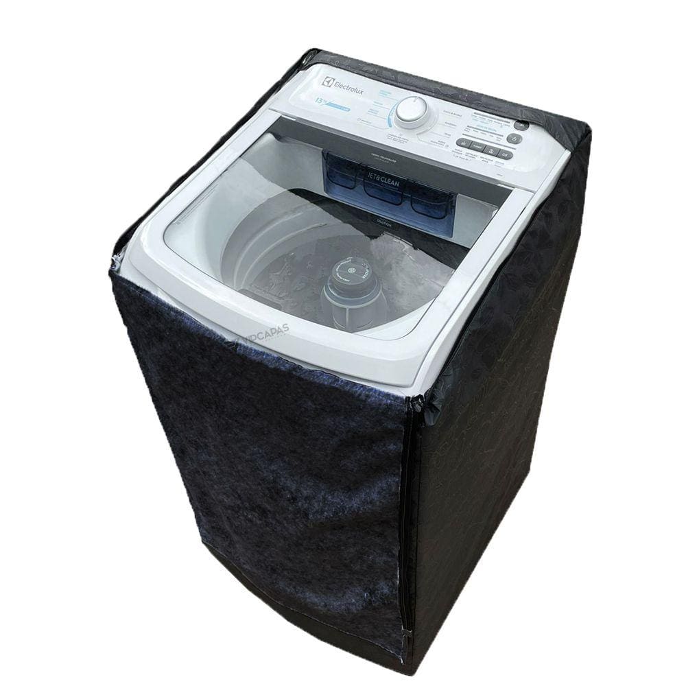 Capa Maquina de Lavar Electrolux LED 13kg e 14kg Ziper Pretoa