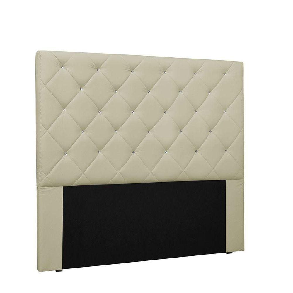 Cabeceira Tania Cama Box Casal 140 Cm Corino Bege