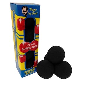 4 Bolas de Espuma Goshman Super Soft 1,5 InchR+ Preto
