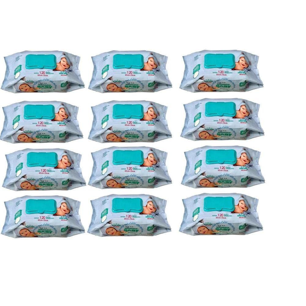 Marigold Baby Premium Lenços Umedecido Sem Álcool Kit 12Uni