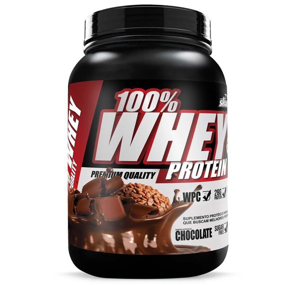 100% Whey Protein Shark Pro 900G Massa Muscular Chocolate