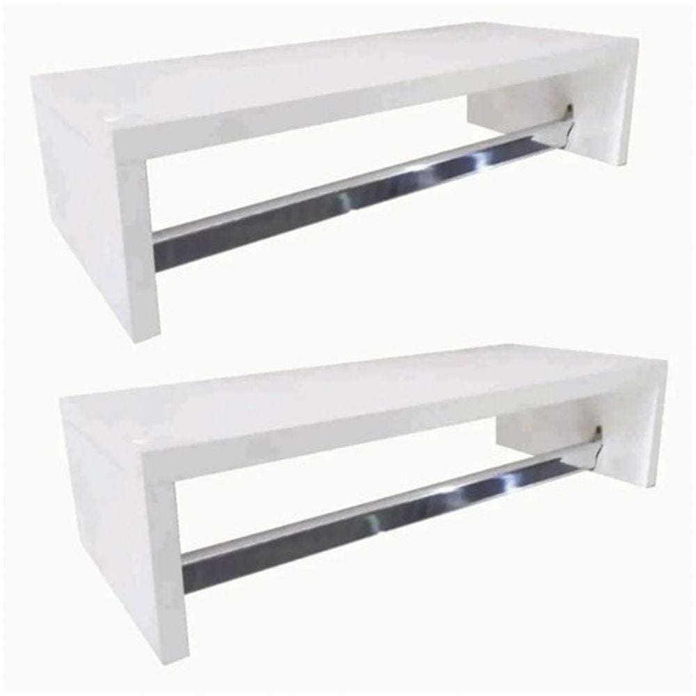 Conjunto 2 Nichos Cabideiros Multiuso Prateleira