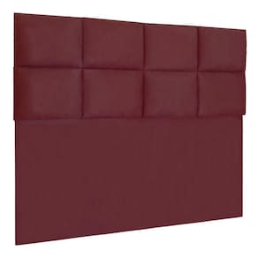 Cabeceira Modulada Casal 1,40m Lorena Suede Cor Marsala