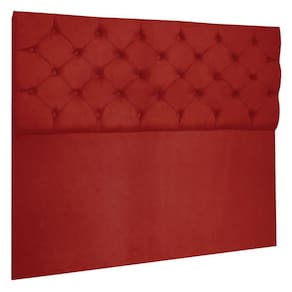 Cabeceira Capitonê Casal 1,40m Jade Suede Cor Vermelho