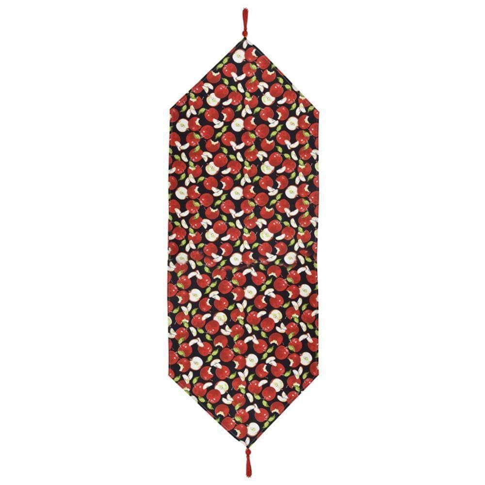Caminho De Mesa Estampado 1,50m X 46cm Tecido Misto Maçã