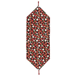 Caminho De Mesa Estampado 1,50m X 46cm Tecido Misto Maçã