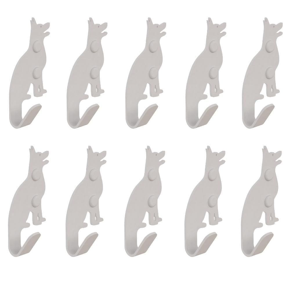 Kit 10 Ganchos De Parede Decorativo Pendurador De Bolsa C.B