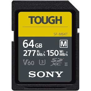 Cartão SDXC Sony TOUGH Série M 64GB SF-M64T - 150MB/s