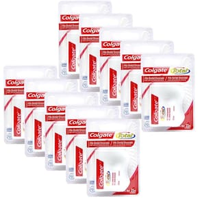 Kit 10 Fita Dental Colgate Total Encerada 25m