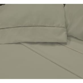 Jogo de Cama Queen Lençol Fronhas Colcha 400 Fios Ponto Palito 4 Peças Casa Dona