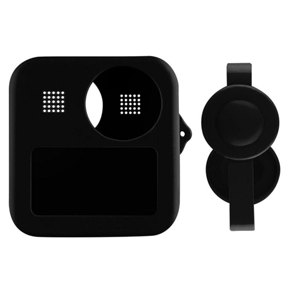 Capa em Silicone Preto + Tampa de Proteção Para GoPro Max